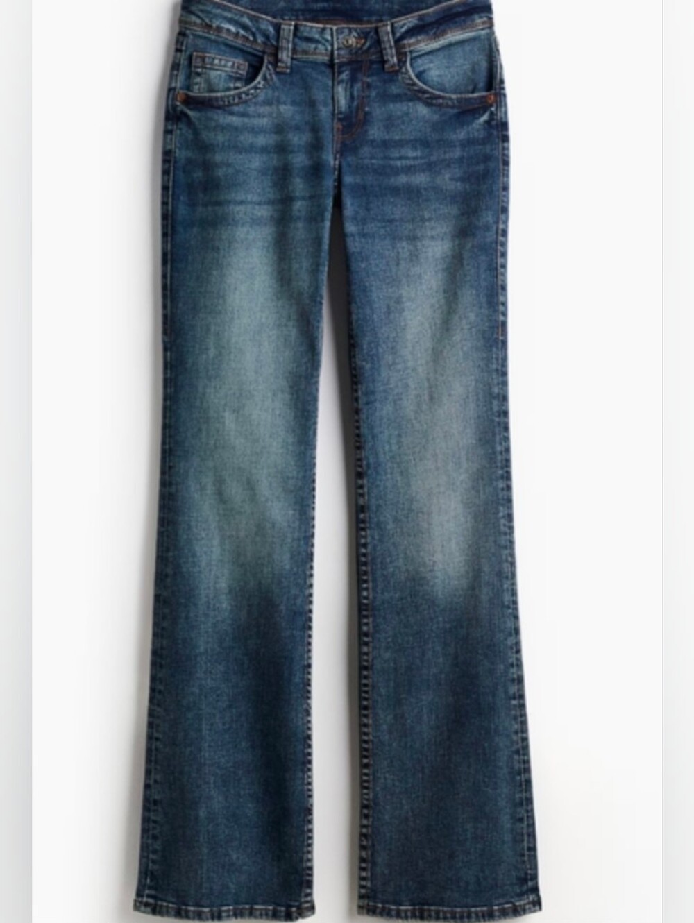 H&M - Blue Flare Low Rise Jeans - Picture 2 of 7